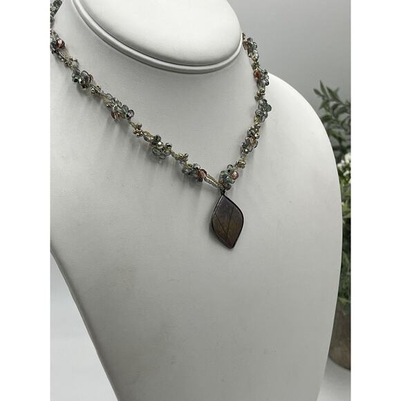 Holly Yashi Haiku Crystal Sterling Silver Crochet Choker Stretch Necklace - Picture 6 of 16